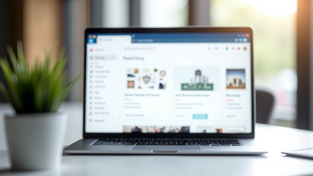 WordPress dashboard met thema selectie interface op laptop scherm