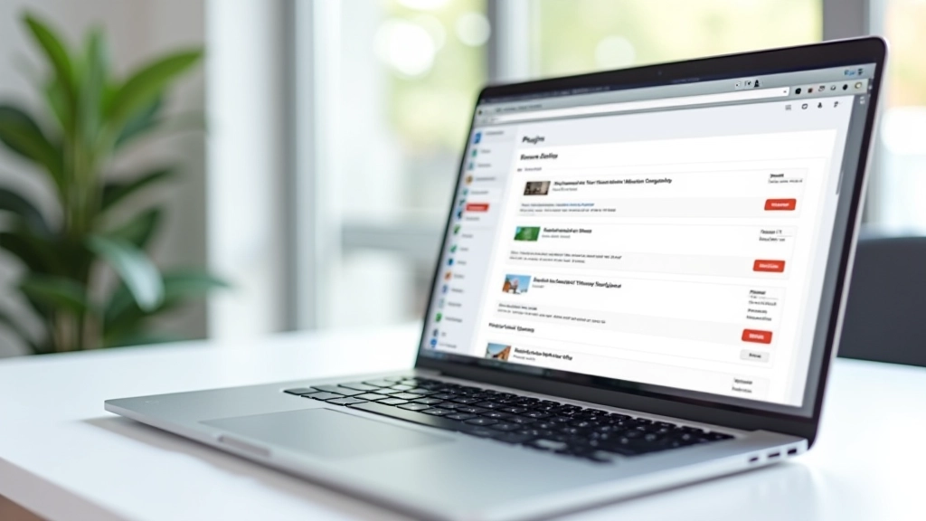 Plugin instellingen dashboard op computer scherm, WordPress admin paneel