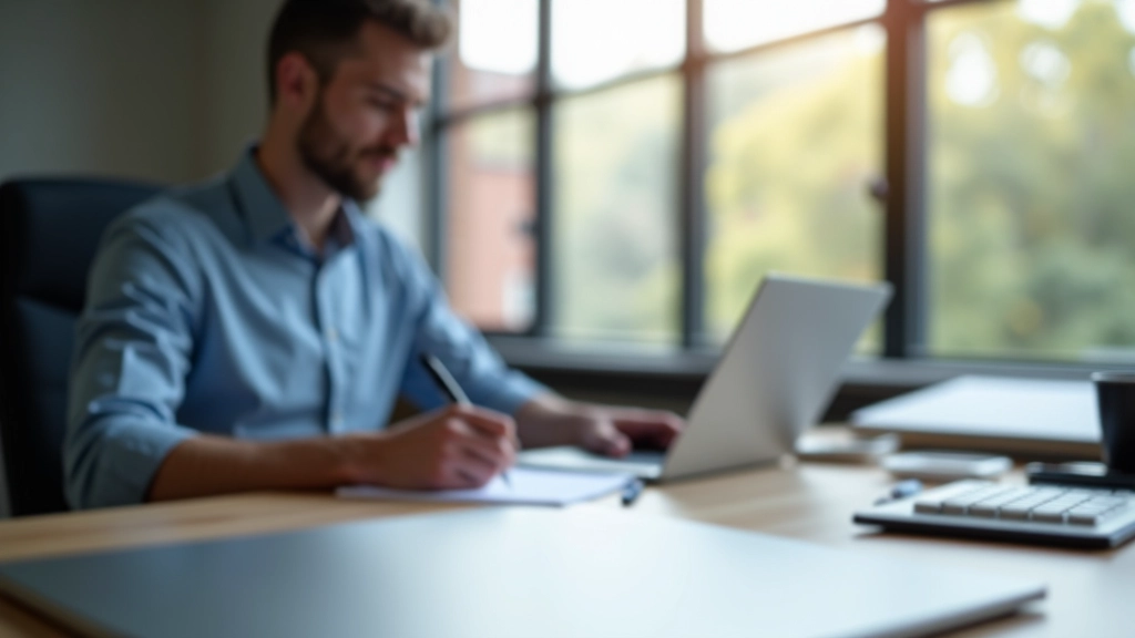 Persoon die een papieren checklist invult met checkmarks en aantekeningen op een schoon bureau